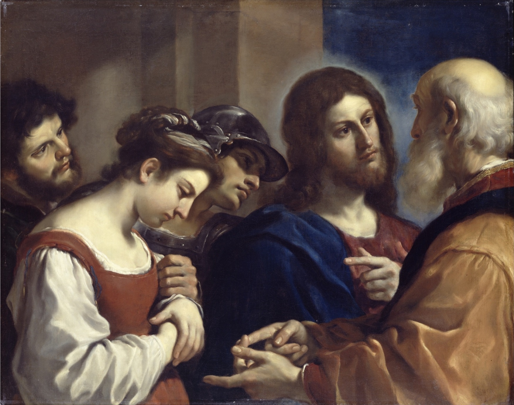 The Woman taken in Adultery, c.1621 (oil on canvas)