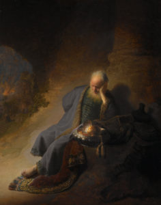 Rembrandt's Jeremiah Rembrandt, Jeremiah Lamenting the Destruction of Jerusalem, c. 1630