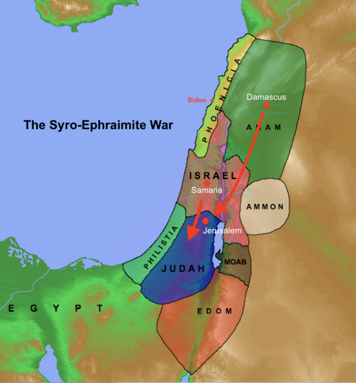 Map: the Syro-Ephraimite War